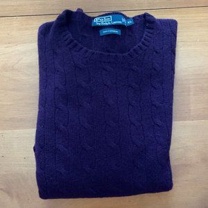 Ralph Lauren Polo 100% Cashmere Cable Knit Sweater